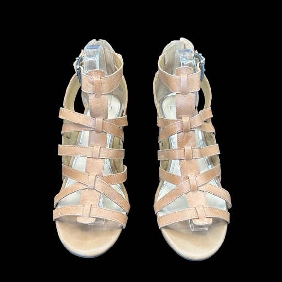 Jessica Simpson Strappy Gladiators Wedge Sandals Brown Size 9.5 - Picture 7 of 14